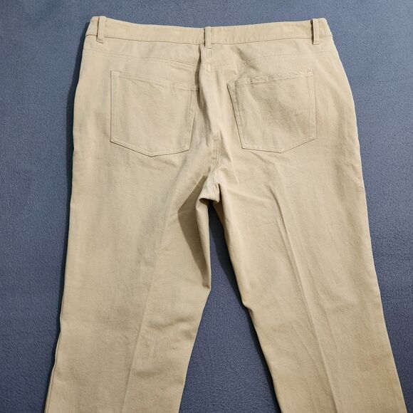 Lauren Ralph Lauren Women 14 Tan Mid Rise Straight Leg Khaki Pants - Picture 4 of 11